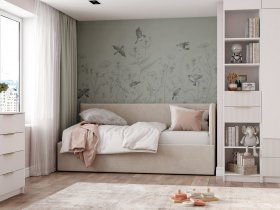 Диван-кровать Бенто (крем) в Раисино - raisino.mebel-nsk.ru | фото