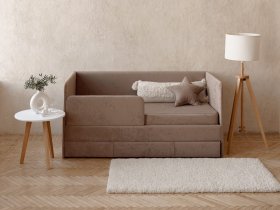 Диван-кровать Happy (капучино) в Раисино - raisino.mebel-nsk.ru | фото