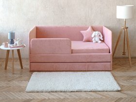 Диван-кровать Happy (коралловый) в Раисино - raisino.mebel-nsk.ru | фото