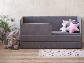 Диван-кровать Happy (темно-серый) в Раисино - raisino.mebel-nsk.ru | фото