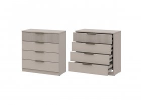 Комод 4 ящика (ЛДСП/МДФ) Эккервуд (меланж) в Раисино - raisino.mebel-nsk.ru | фото