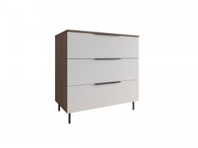 Комод 900 Роза (орех франклин карамельный/бежевый скин) в Раисино - raisino.mebel-nsk.ru | фото