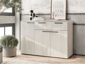 Комод Стандарт-4 NEW (дуб крафт белый) в Раисино - raisino.mebel-nsk.ru | фото