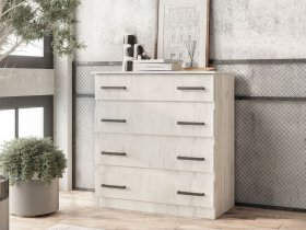 Комод Стандарт-6 NEW (дуб крафт белый) в Раисино - raisino.mebel-nsk.ru | фото