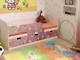 Кровать детская с ящиками 1,86 Минима Hello Kitty в Раисино - raisino.mebel-nsk.ru | фото