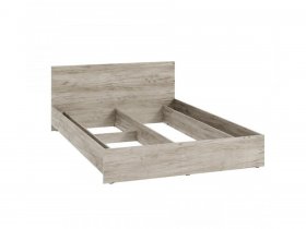Кровать двухспальная КР-160 Ронда (дуб крафт серый) в Раисино - raisino.mebel-nsk.ru | фото