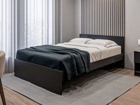 Кровать двуспальная 1,4м Бруклин СБ-3353 (диамант серый) в Раисино - raisino.mebel-nsk.ru | фото
