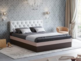 Кровать двуспальная 1,6 м Луара-3 в Раисино - raisino.mebel-nsk.ru | фото