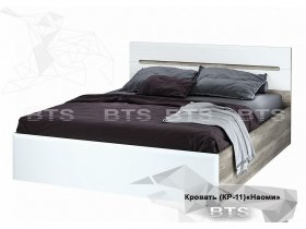 Кровать двуспальная 1,6 м  Наоми КР-11 в Раисино - raisino.mebel-nsk.ru | фото