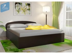 Кровать двуспальная 1,6м с подъем. мех. (венге) в Раисино - raisino.mebel-nsk.ru | фото