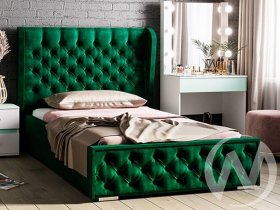 Кровать двуспальная с под.мех. 1,6м Франческа (изумруд) в Раисино - raisino.mebel-nsk.ru | фото