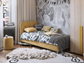 Кровать односпальная Лео 0,9 м в Раисино - raisino.mebel-nsk.ru | фото
