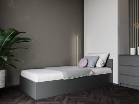 Кровать односпальная Мори КРМ 900.1 (графит) в Раисино - raisino.mebel-nsk.ru | фото