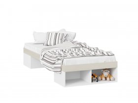 Кровать «Сканди» ТД-386.12.02 (дуб гарден/белая) в Раисино - raisino.mebel-nsk.ru | фото
