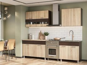 Кухонный гарнитур Босфор 2,0м (дуб сонома/венге) в Раисино - raisino.mebel-nsk.ru | фото