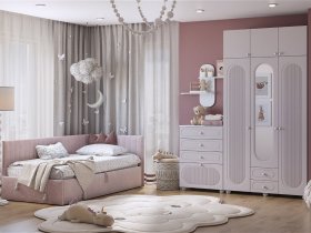 Модульная детская Милана (белое дерево/сакура) в Раисино - raisino.mebel-nsk.ru | фото