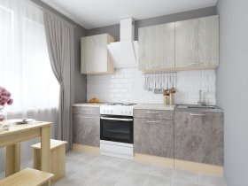 Модульная кухня Йота (пикард/цемент) в Раисино - raisino.mebel-nsk.ru | фото