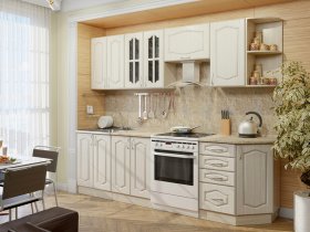 Модульная кухня Классика-1 (дуб молочный) в Раисино - raisino.mebel-nsk.ru | фото