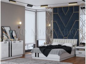 Модульная спальня Магнолия  (белый глянец) в Раисино - raisino.mebel-nsk.ru | фото