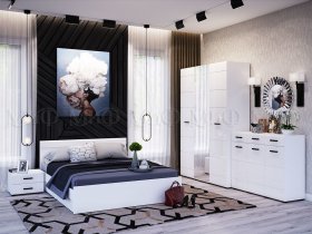 Модульная спальня Нэнси NEW в Раисино - raisino.mebel-nsk.ru | фото