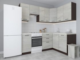 Модульная угловая кухня 1,4м*2,1м Лада (пикард) в Раисино - raisino.mebel-nsk.ru | фото