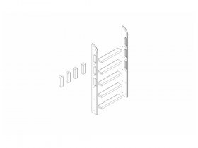 Пакет №10 Прямая лестница и опоры для двухъярусной кровати Соня в Раисино - raisino.mebel-nsk.ru | фото