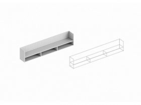 Полка настенная 1600 Квинта (белый лофт/софт айс/белый) в Раисино - raisino.mebel-nsk.ru | фото