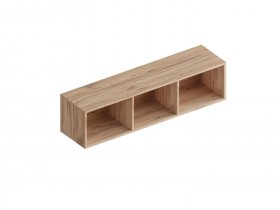 Полка настенная открытая Сицилия (дуб альпийский/тефия) в Раисино - raisino.mebel-nsk.ru | фото