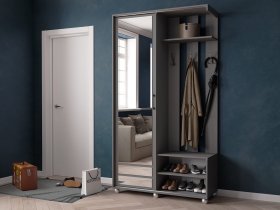 Прихожая «Ларго-2» (графит серый) в Раисино - raisino.mebel-nsk.ru | фото