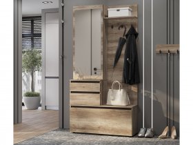 Прихожая ПР-04 Энигма (венге/дуб каньон) в Раисино - raisino.mebel-nsk.ru | фото