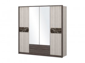 Шкаф четырехдверный с зеркалом Николь в Раисино - raisino.mebel-nsk.ru | фото