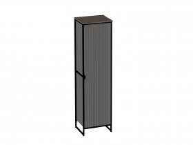 Шкаф однодверный Нора (металл бруклин/графит) (гостиная) в Раисино - raisino.mebel-nsk.ru | фото