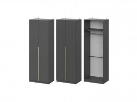 Шкаф ШК-75 Эккервуд (графит) в Раисино - raisino.mebel-nsk.ru | фото