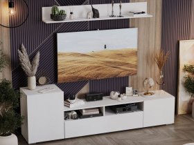 Стенка «Сильвия» (белый ясень) в Раисино - raisino.mebel-nsk.ru | фото
