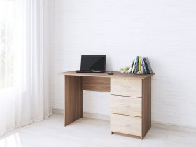 Стол письменный Сити-1 (ясень шимо темный/дуб сонома) в Раисино - raisino.mebel-nsk.ru | фото