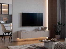 Тумба 2 Рич (кашемир/фрапучино матовый/черный) в Раисино - raisino.mebel-nsk.ru | фото