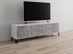 Тумба под ТВ Парус-13 (белый/ателье светлое) в Раисино - raisino.mebel-nsk.ru | фото